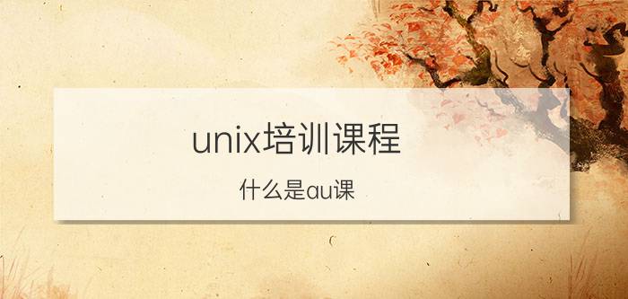 unix培训课程 什么是au课？